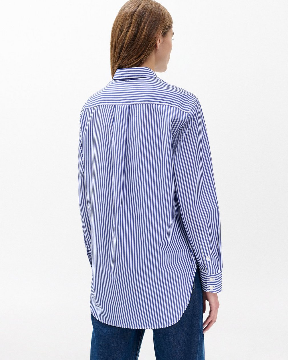 Maxine Poplin Stripe Shirt - Blue Stripe