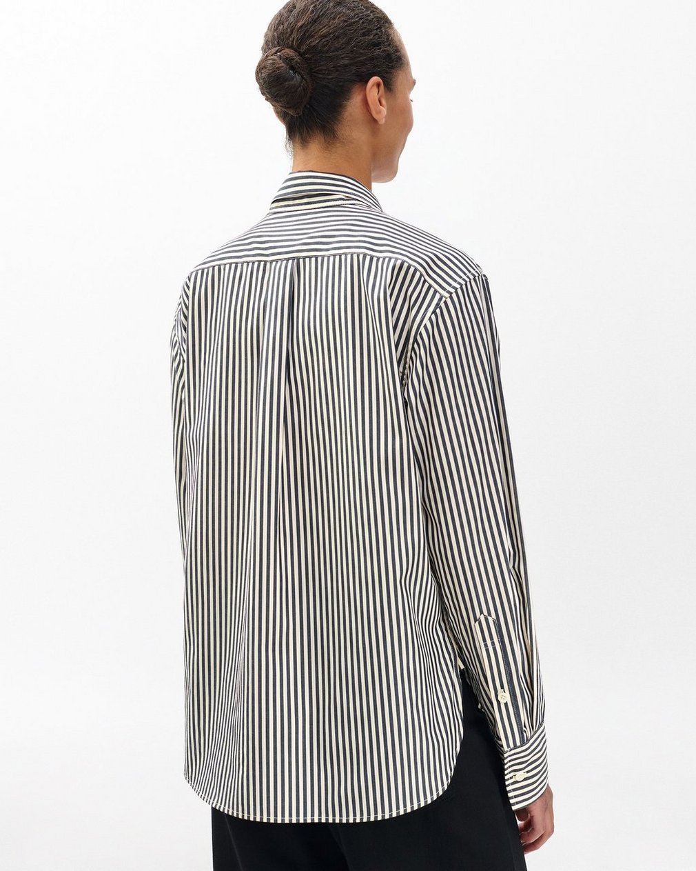 Connie Striped Poplin Shirt - Blue Stripe