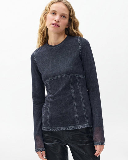 Miramar Long-Sleeve Tee - Washed Black