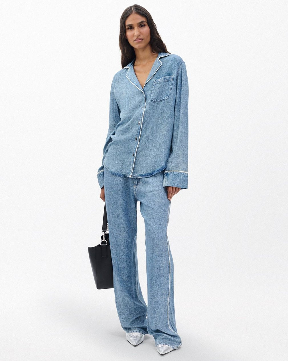 Miramar Long-Sleeve Lounge Shirt - Zoe