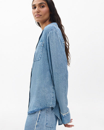 Miramar Long-Sleeve Lounge Shirt - Zoe