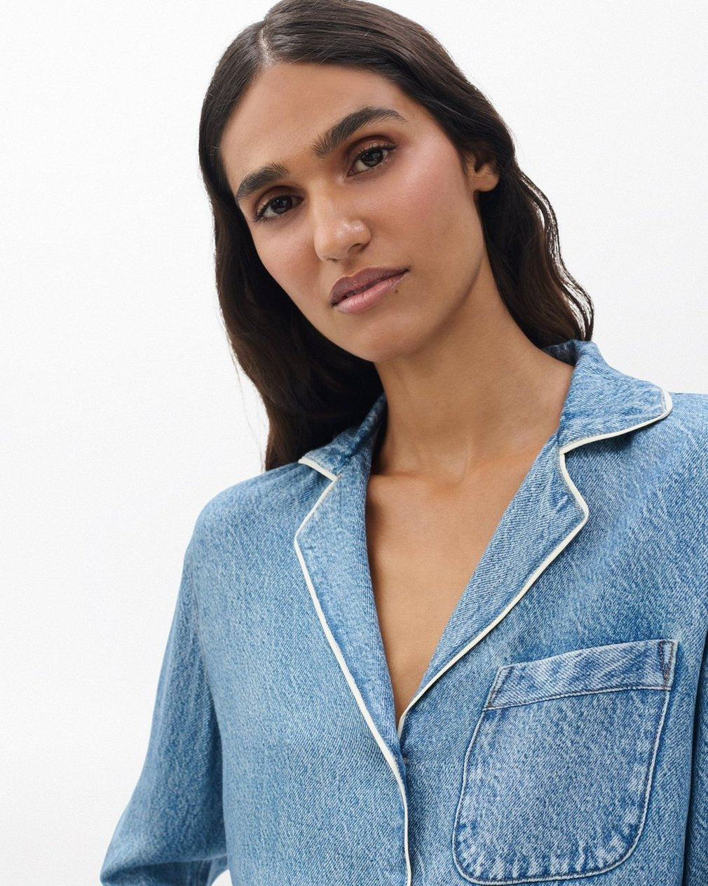 Miramar Long-Sleeve Lounge Shirt - Zoe