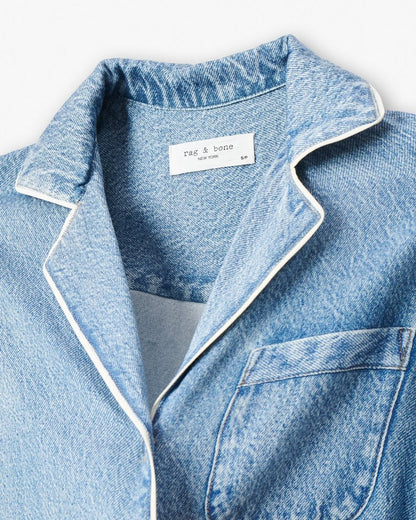 Miramar Long-Sleeve Lounge Shirt - Zoe