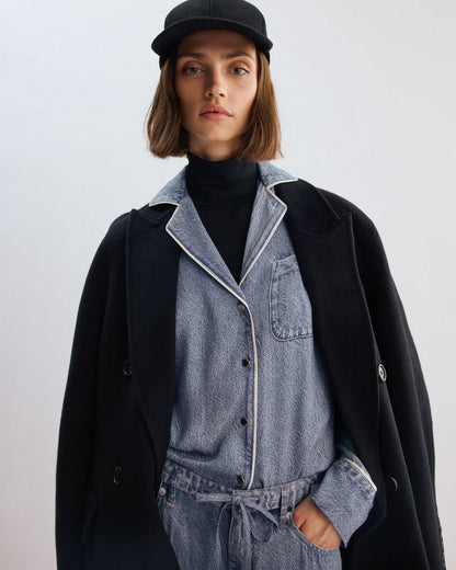 Miramar Long-Sleeve Lounge Shirt - Zoe