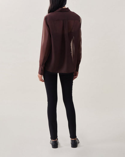 Sonica Organza Shirt - Espresso