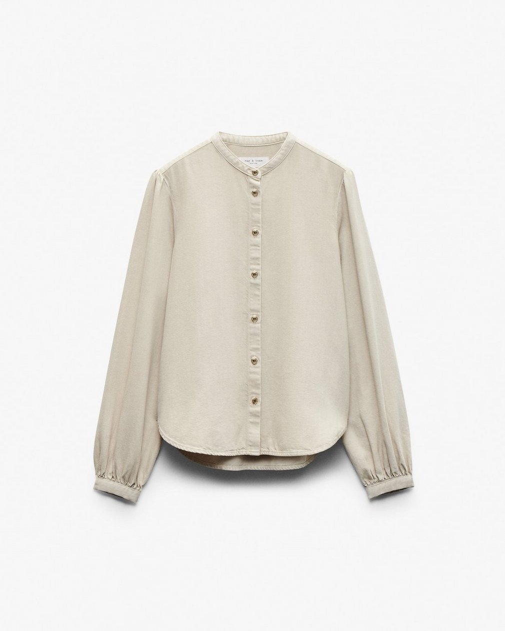 Sandra Denim Blouse - Sand Stone
