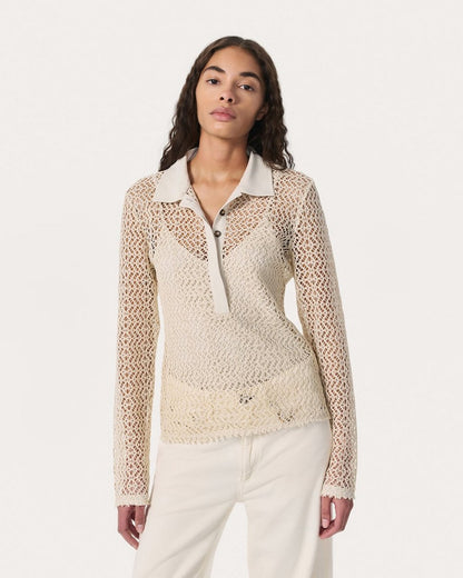 Liv Mesh Polo Shirt - Turtledove