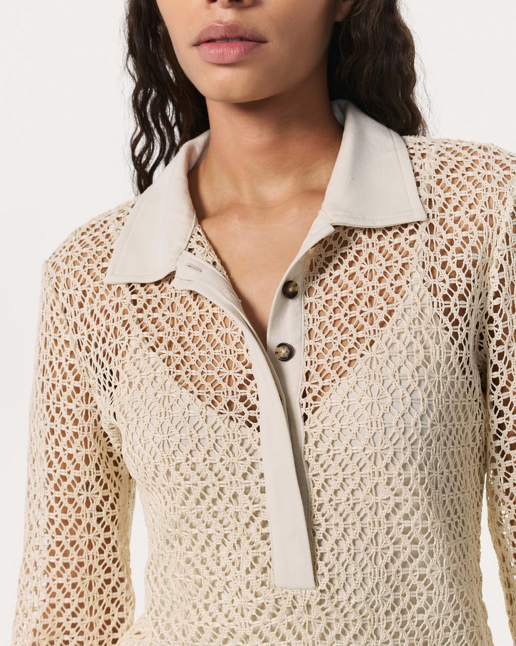 Liv Mesh Polo Shirt - Turtledove