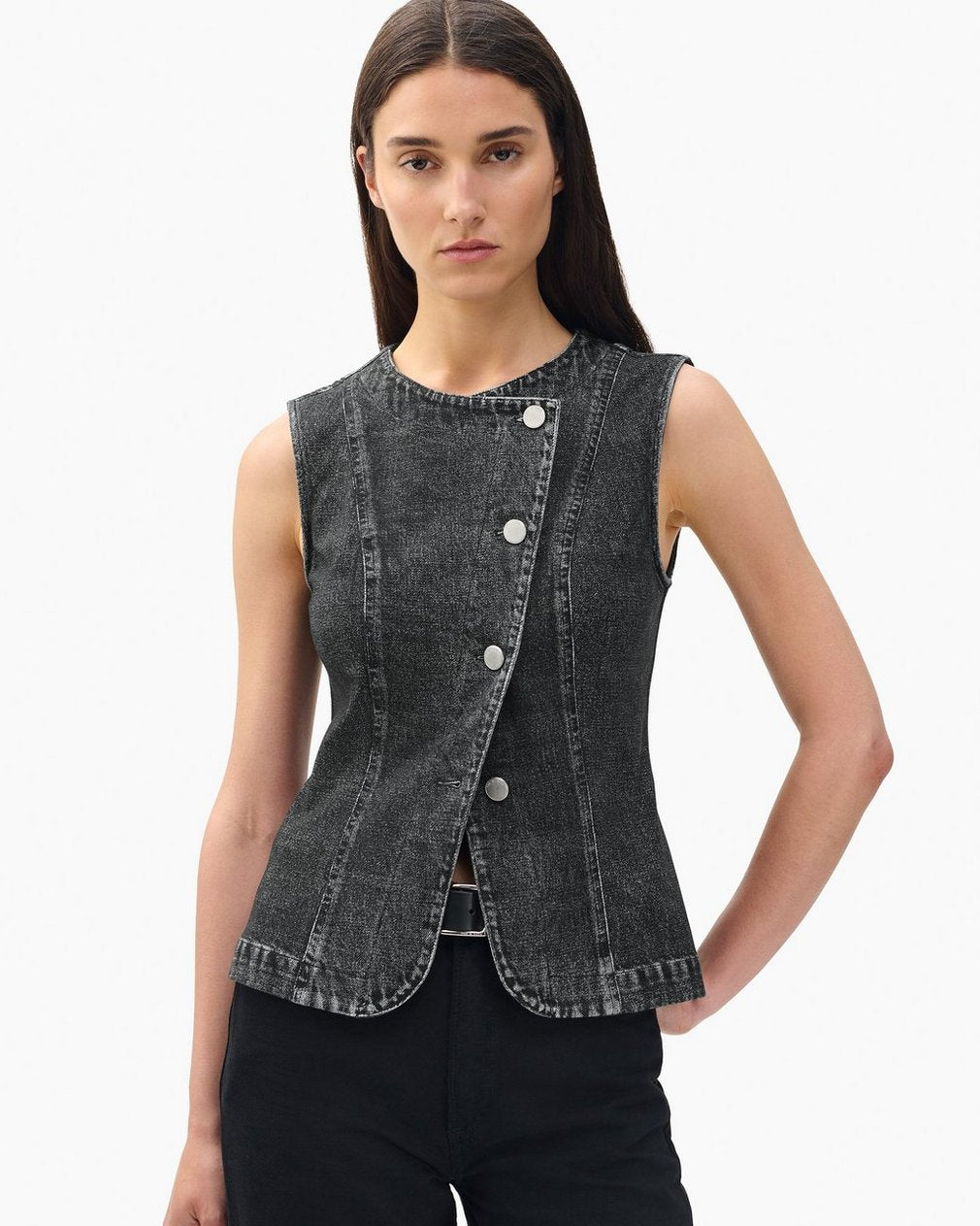 Miramar Olivia Vest - Washed Black