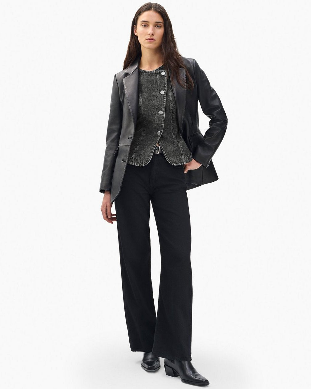 Miramar Olivia Vest - Washed Black