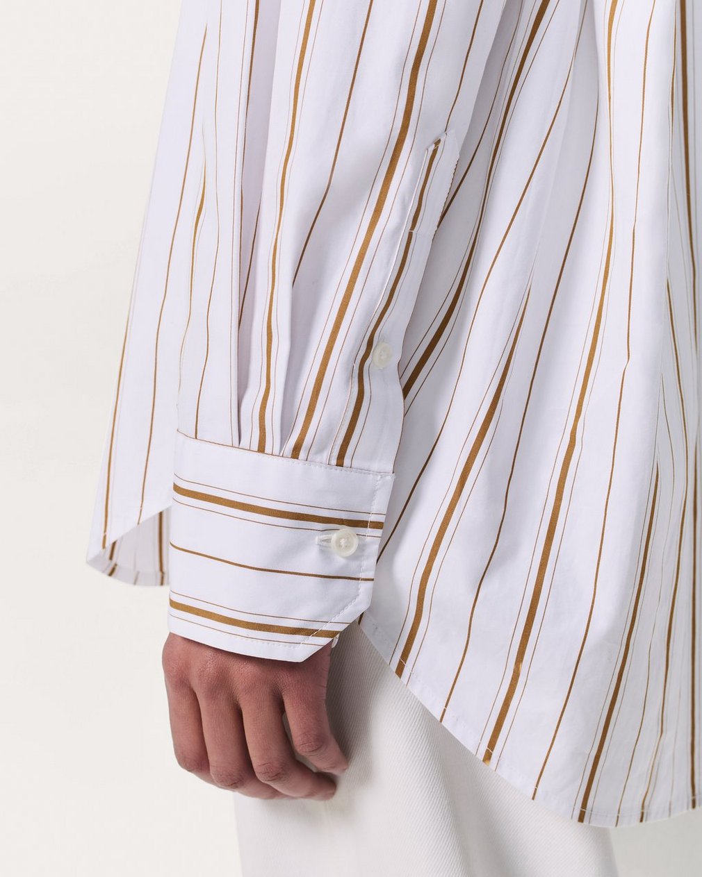 Jessica Striped Poplin Shirt - Brown Stripe