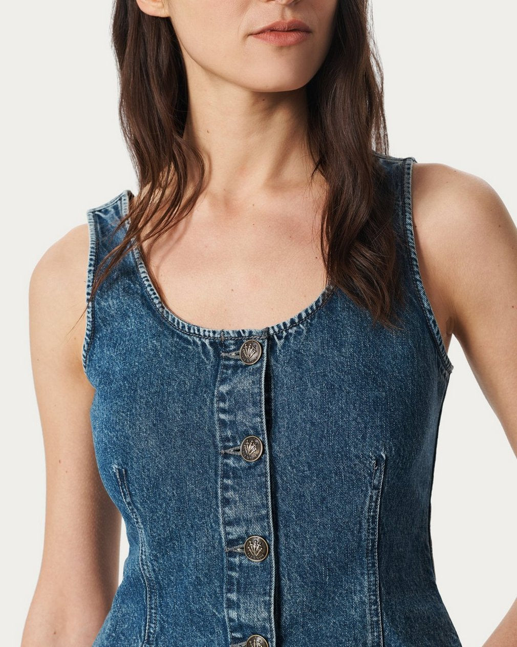 Poppy Denim Tank Top - Adeline