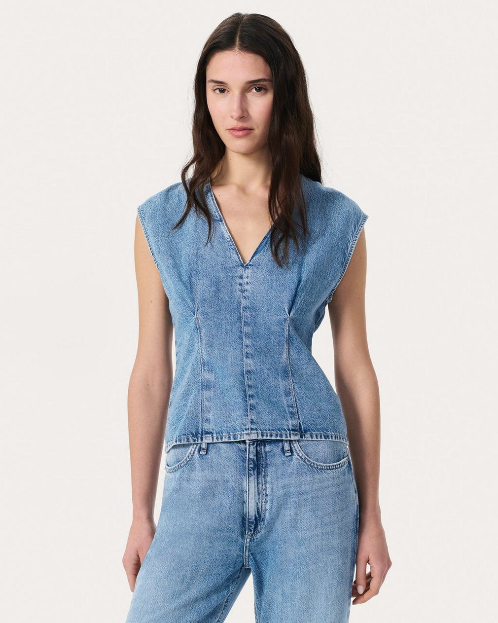 Ava Denim Top - Tilden