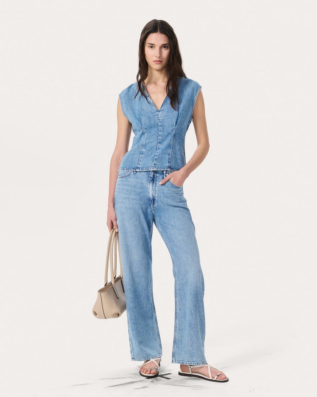 Ava Denim Top - Tilden