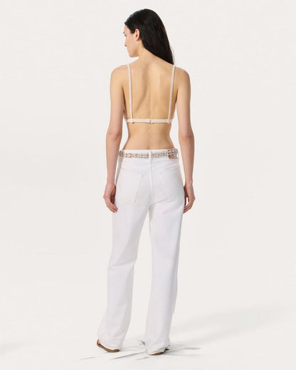 Khloe Open-Knit Bralette - Ivory