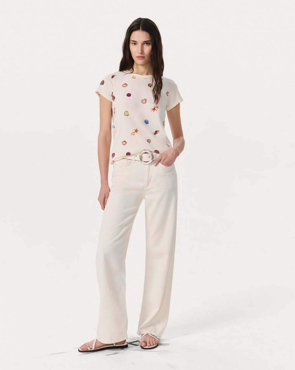 Seashell Graphic Tee - Ivory Multi