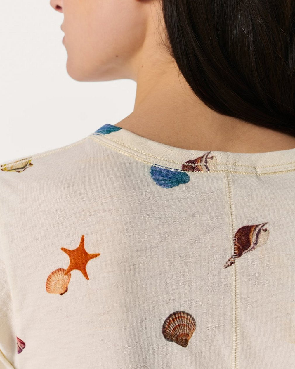 Seashell Graphic Tee - Ivory Multi