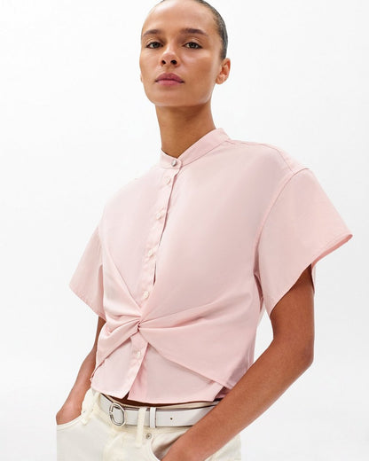 Gretchen Poplin Shirt - Rose