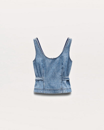 Ultra Featherweight Estelle Denim Top - Beekman