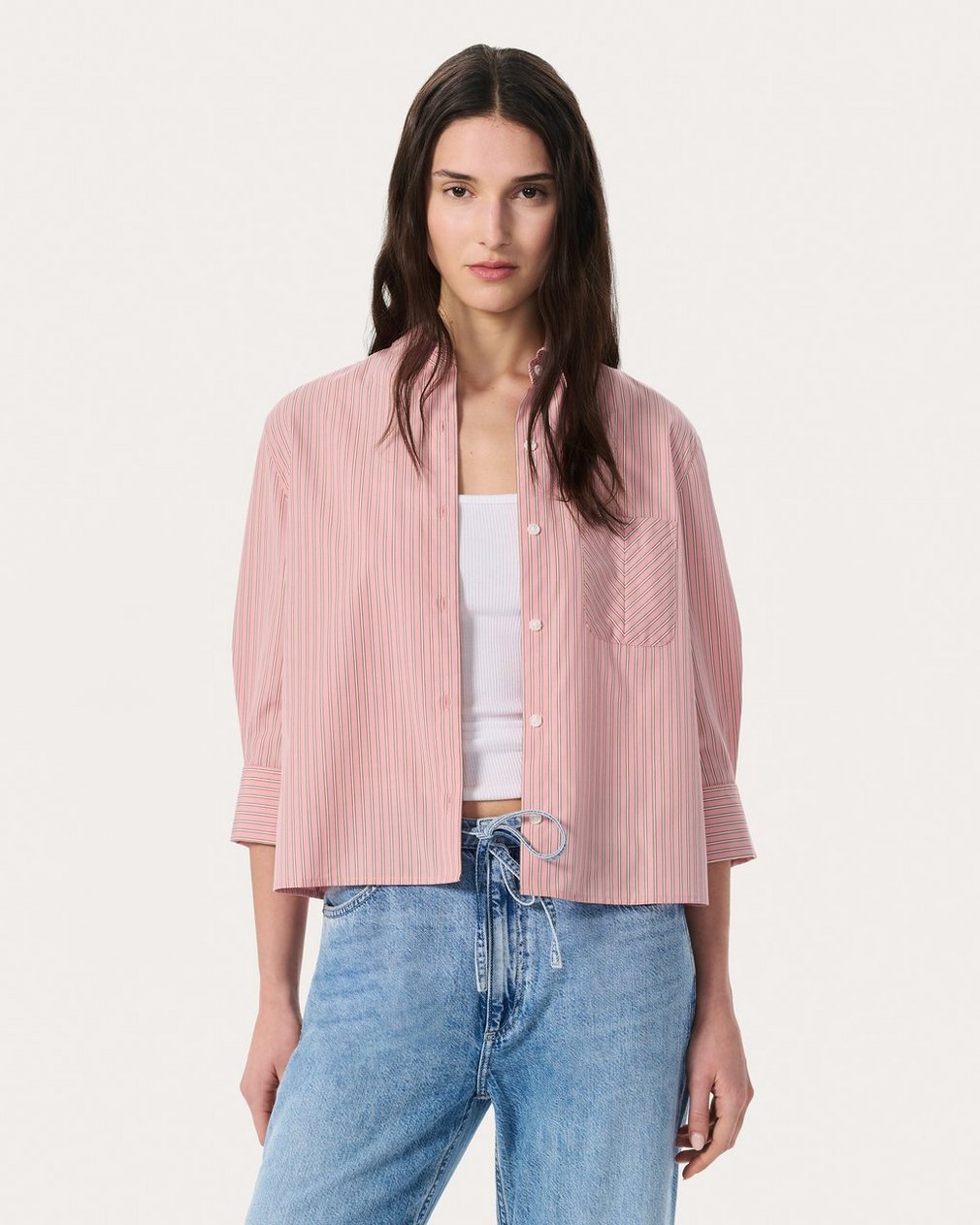 Lucia Striped Shirt - Blush Stripe