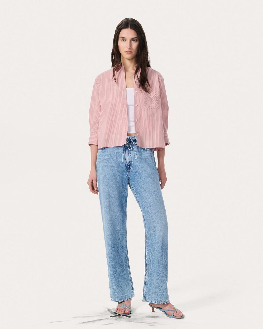 Lucia Striped Shirt - Blush Stripe