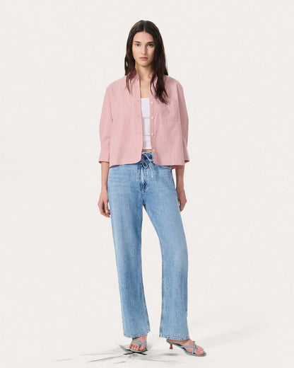 Lucia Striped Shirt - Blush Stripe