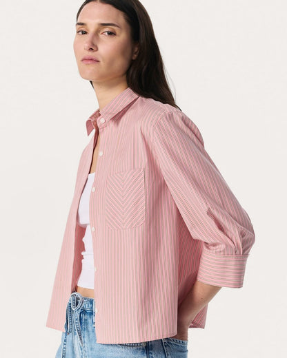Lucia Striped Shirt - Blush Stripe