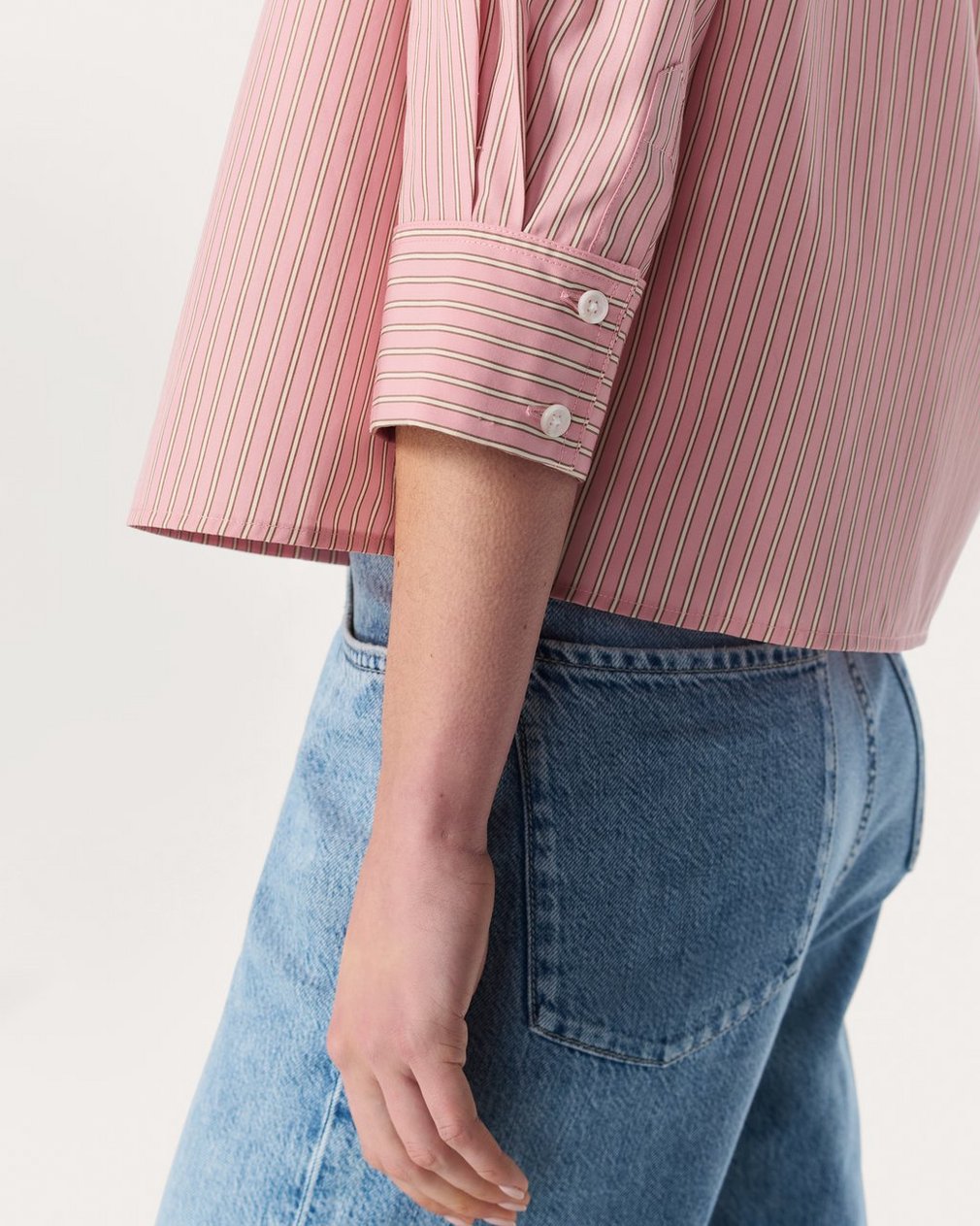 Lucia Striped Shirt - Blush Stripe