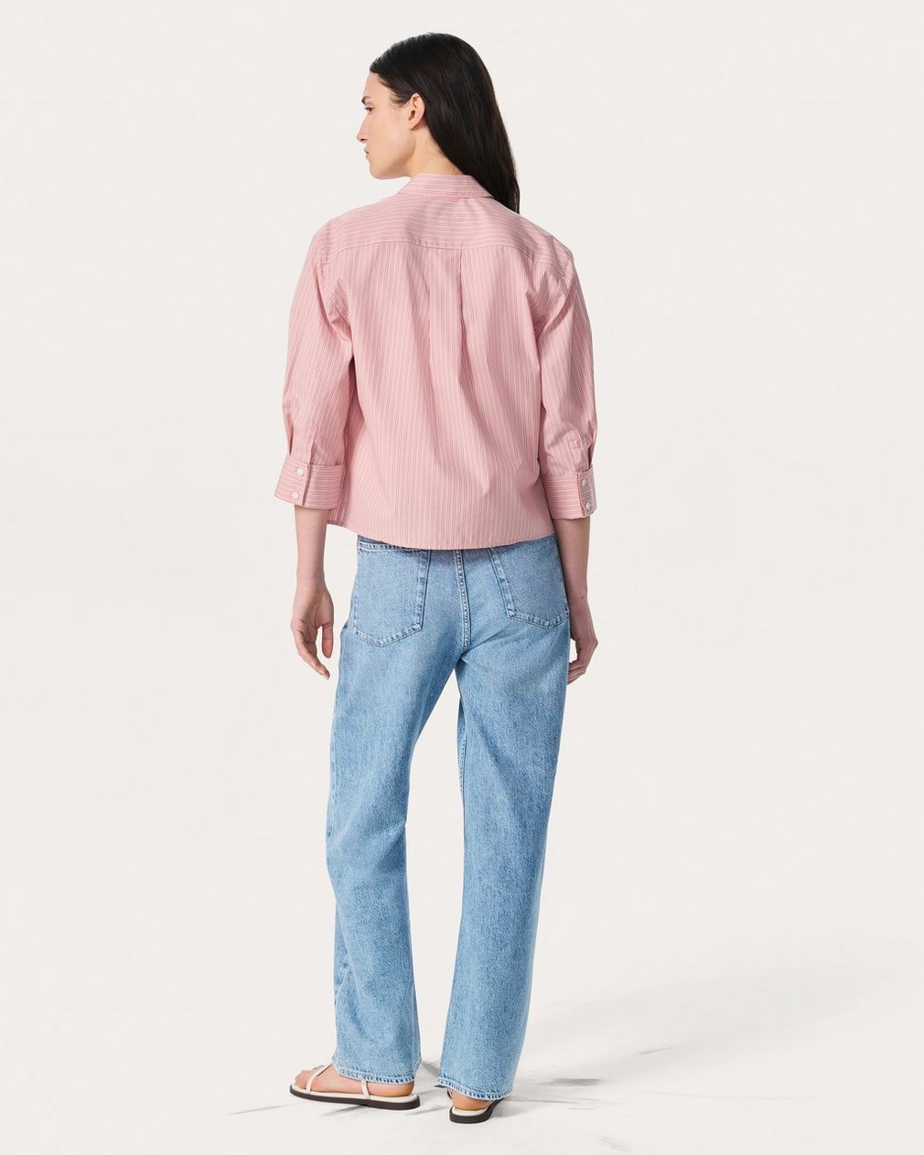 Lucia Striped Shirt - Blush Stripe
