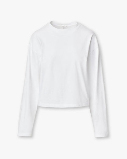 Kelly Boxy Long-Sleeve Tee - White