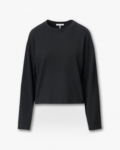 Kelly Boxy Long-Sleeve Tee - Black
