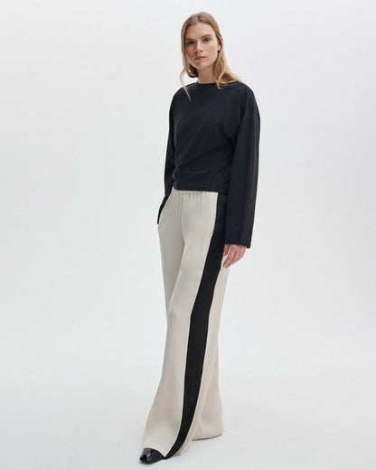 Kelly Boxy Long-Sleeve Tee - Black