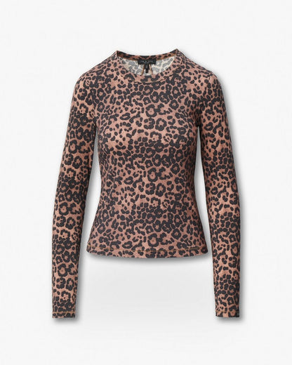 Luca Leopard-Print Long-Sleeve Tee - Leopard