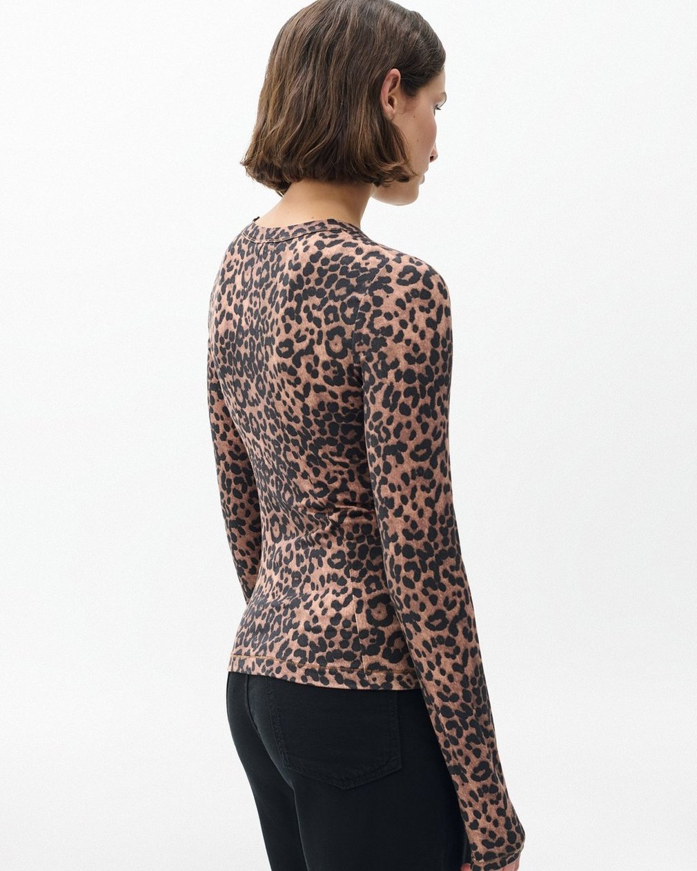 Luca Leopard-Print Long-Sleeve Tee - Leopard