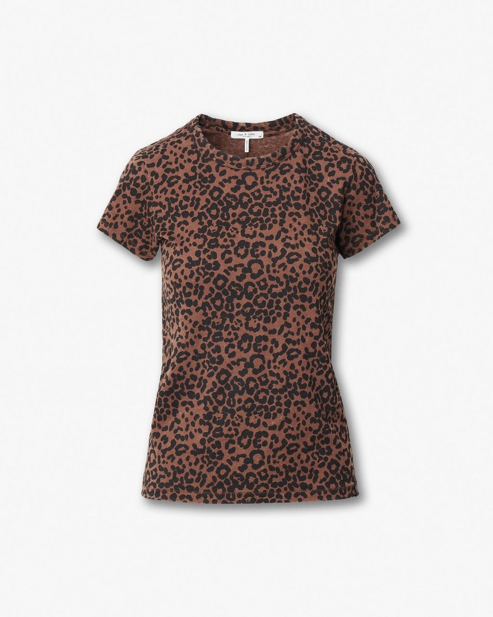 Leopard-Print Cotton Tee - Brown Multi