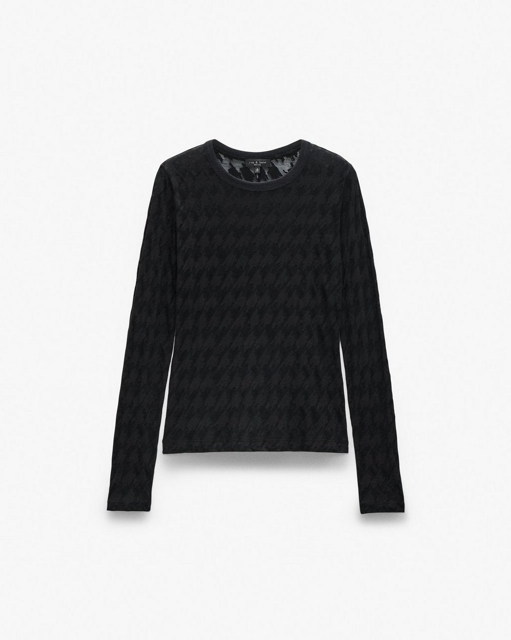 Valencia Houndstooth Tee - Black