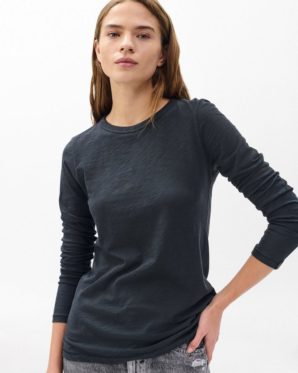 The Slub Long Sleeve T-Shirt for Women