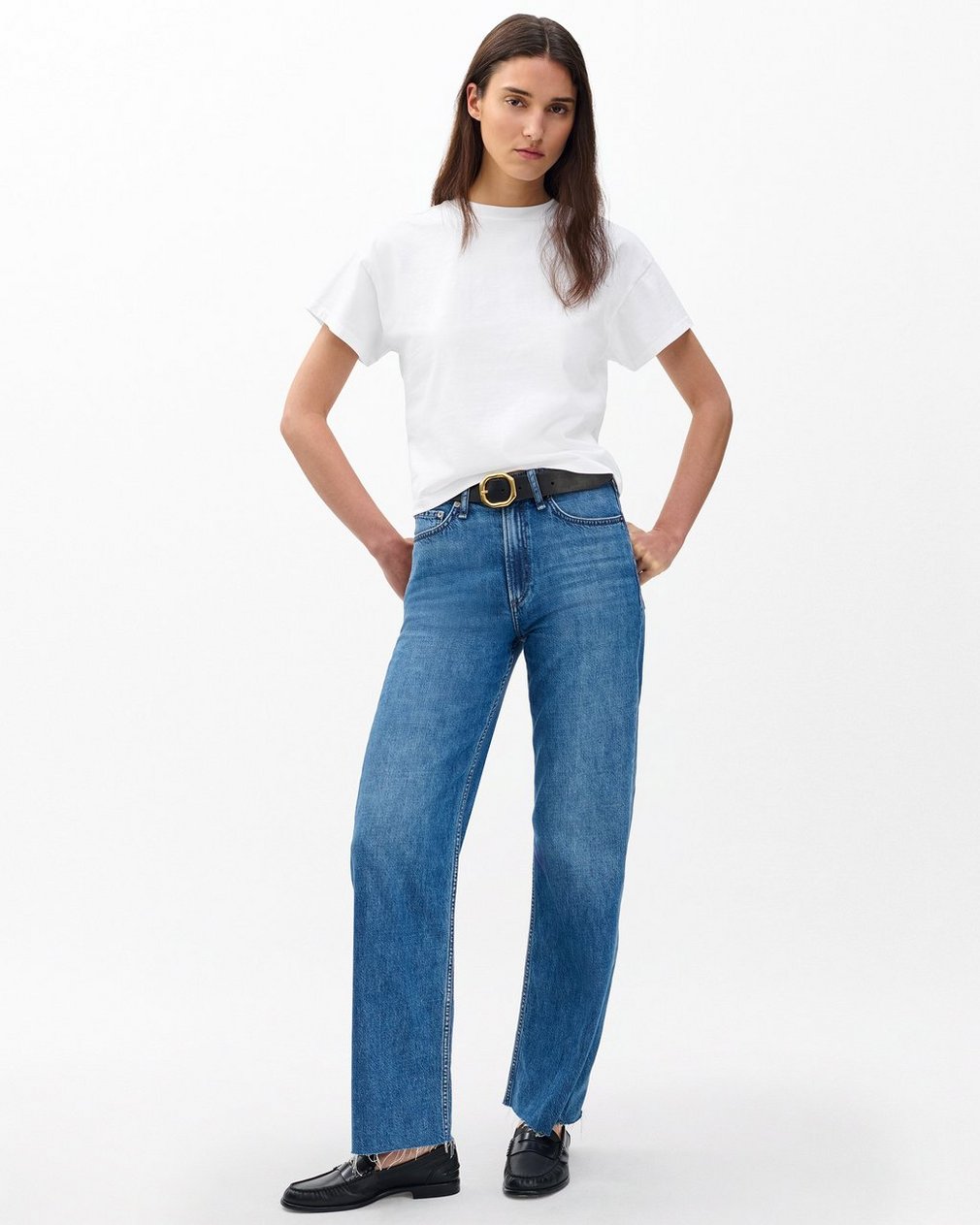 Kelly Boxy Cotton Tee - White