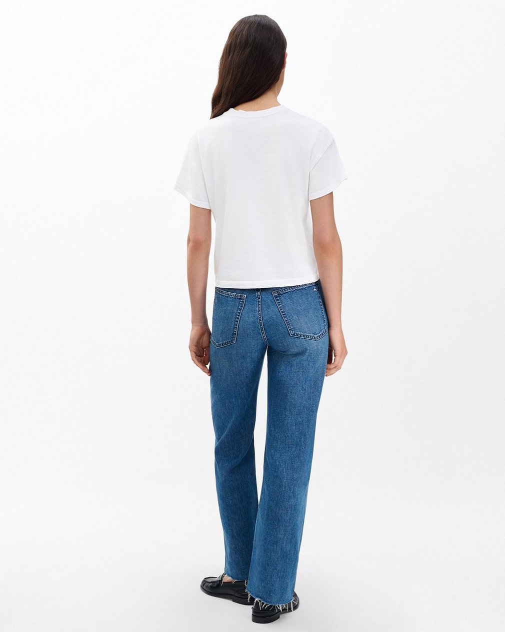 Kelly Boxy Cotton Tee - White