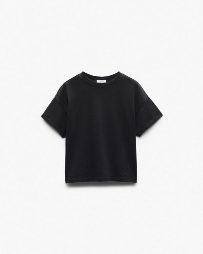 Kelly Boxy Cotton Tee - Black