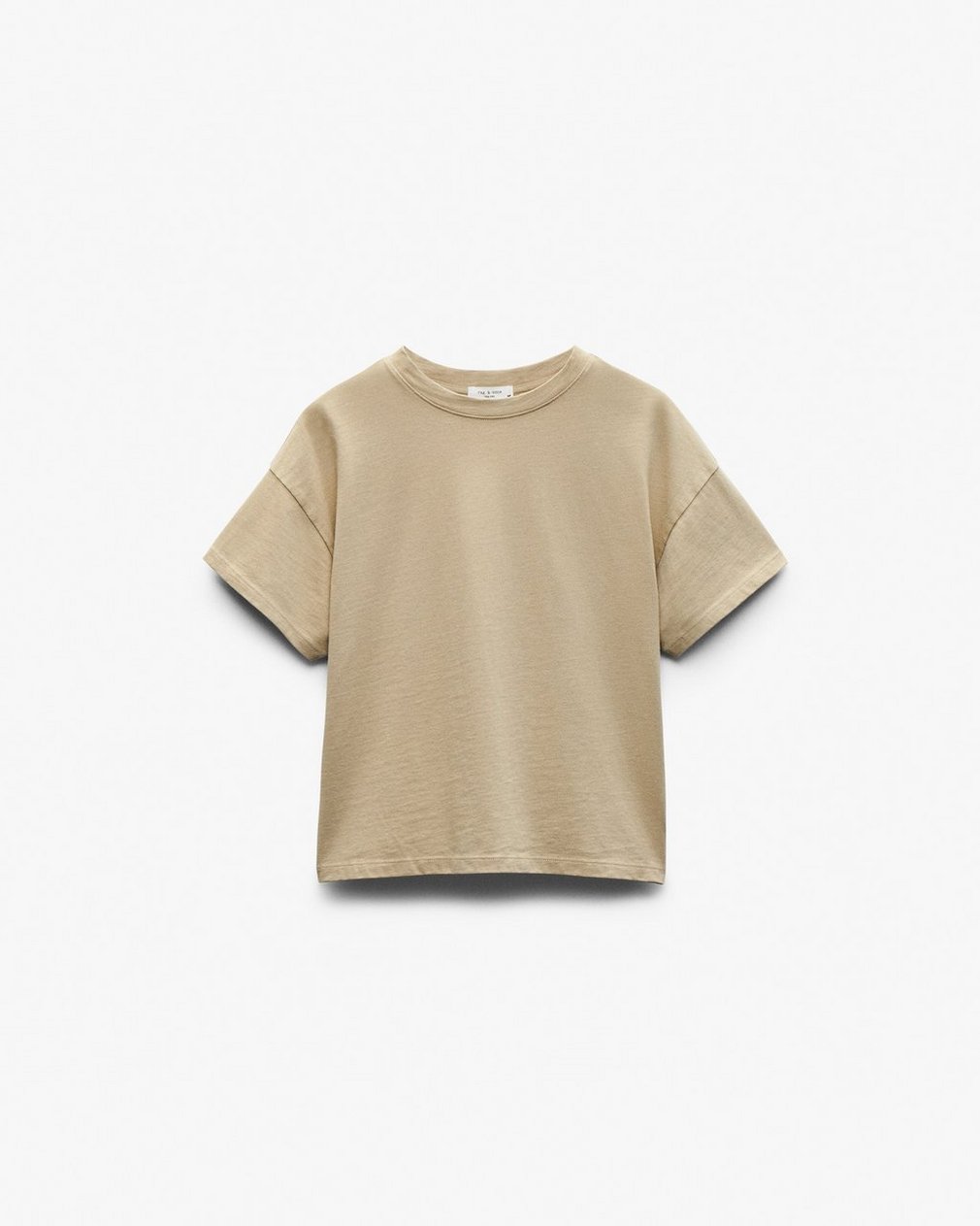 Kelly Boxy Cotton Tee - Dusty Taupe