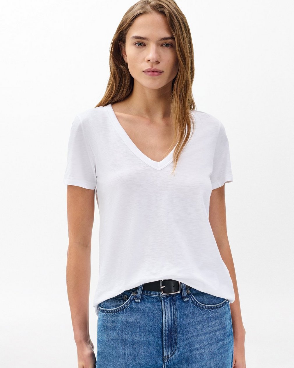 The Slub V-Neck Tee for Women