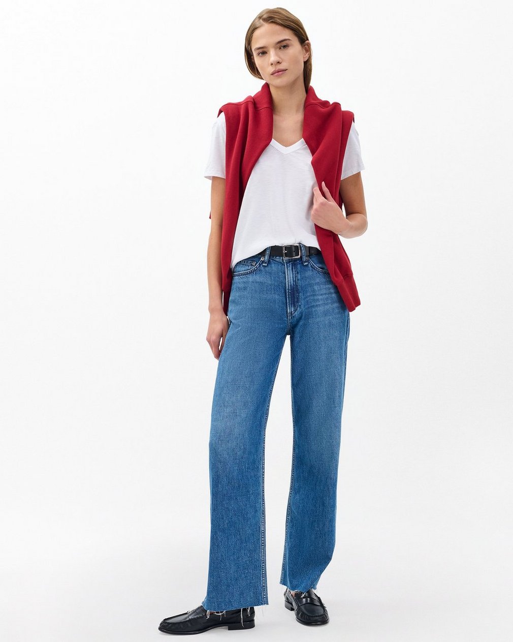 The Slub V-Neck Tee for Women
