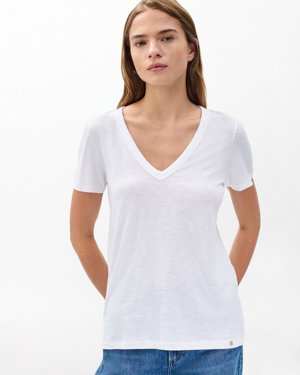 The Slub V-Neck Tee for Women
