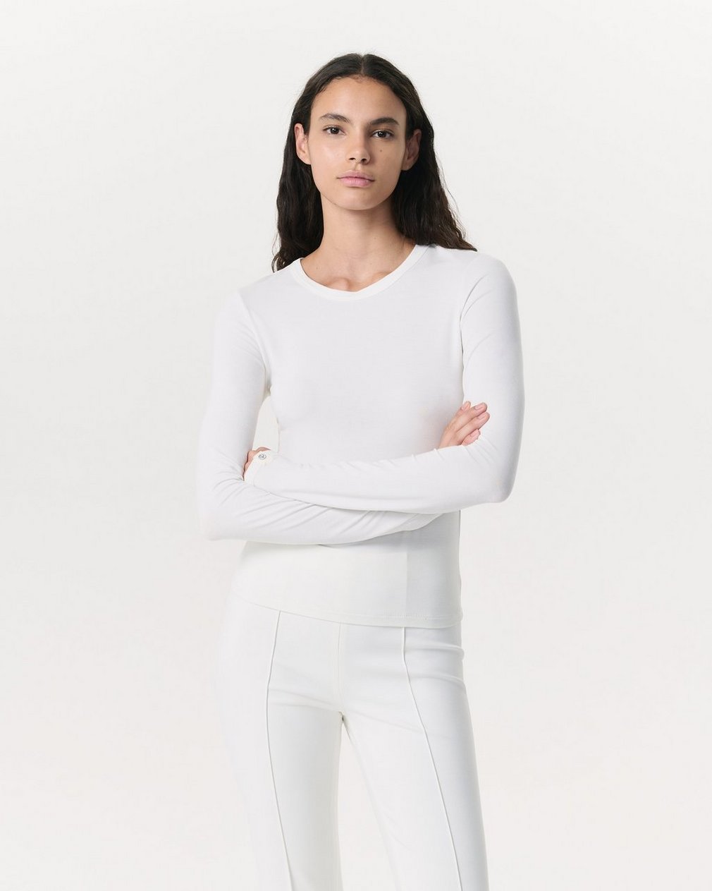 Luca Long Sleeve Tee - White