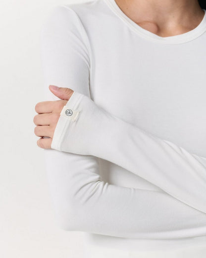 Luca Long Sleeve Tee - White
