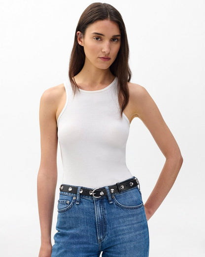 The Essential Rib Tank - White