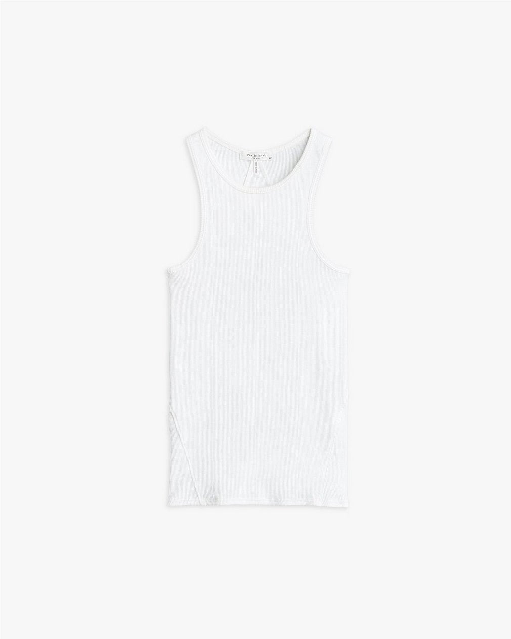 The Essential Rib Tank - White
