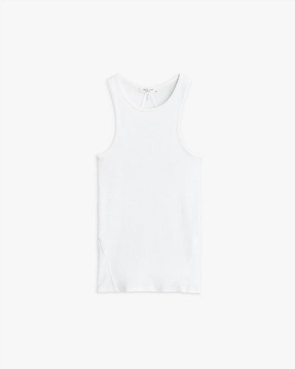 The Essential Rib Tank - White