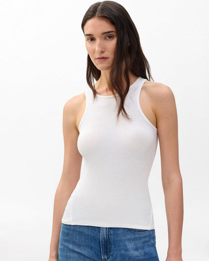 The Essential Rib Tank - White